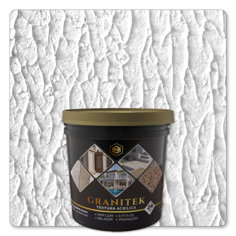Granitek Abstratto Kit 24kg Branco Neve - embalagem