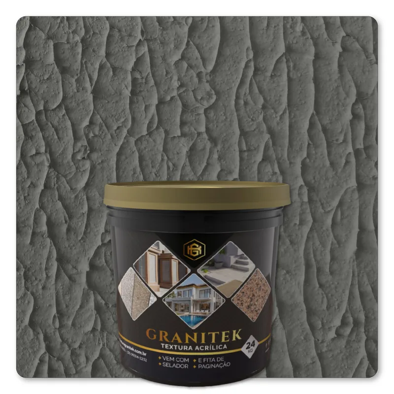 Granitek Abstratto Kit 24kg Cinza Asfalto - embalagem
