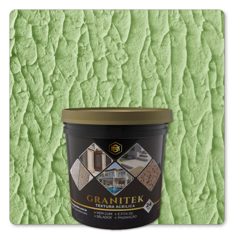 Granitek Abstratto Kit 24kg Verde Kiwi - embalagem