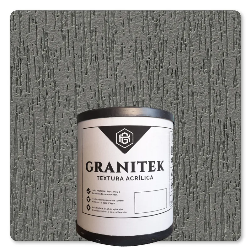 Granitek Raspatto Barrica 25kg Cinza Asfalto - embalagem