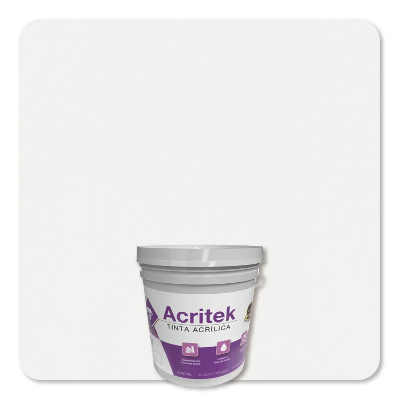 Acritek Balde 3,6L Branco Neve - embalagem