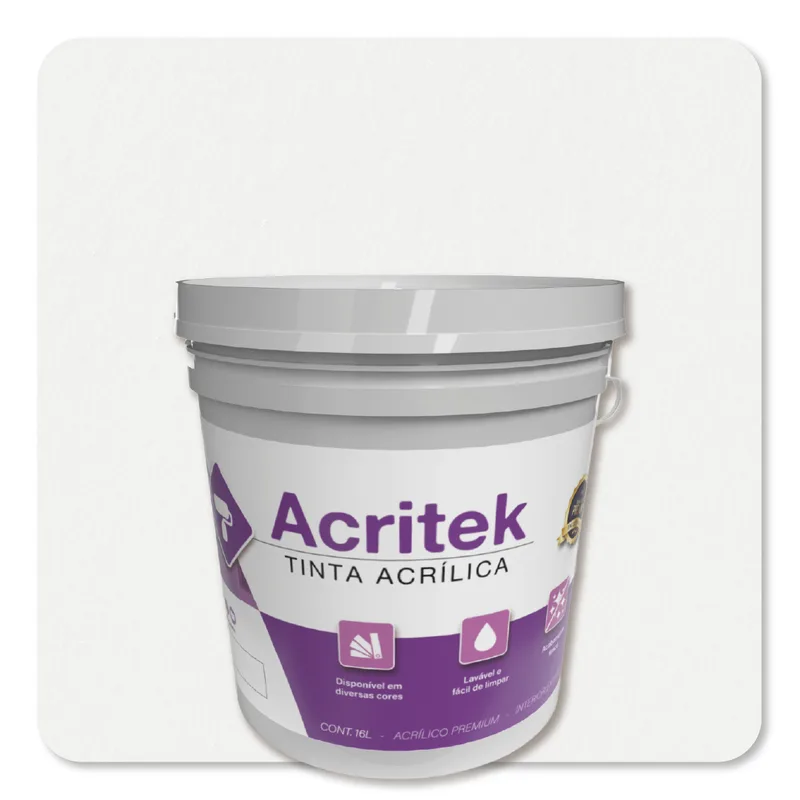 Acritek Balde 16L Branco Neve - embalagem