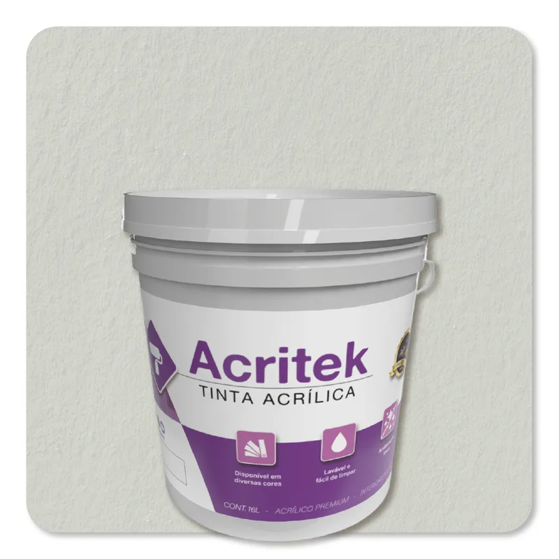 Acritek Balde 16L Branco Gelo - embalagem