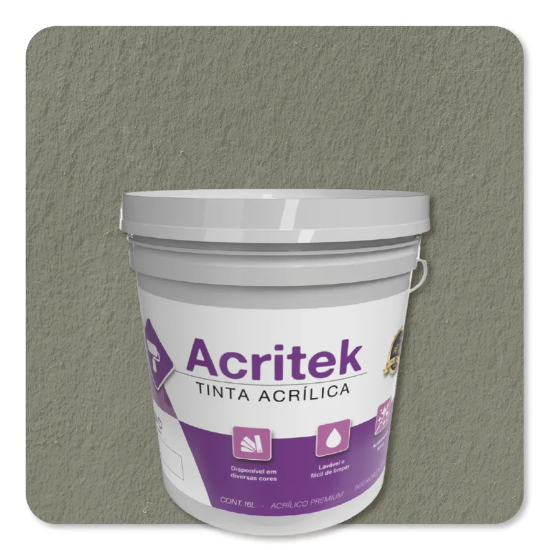Acritek Balde 16L Concreto - embalagem