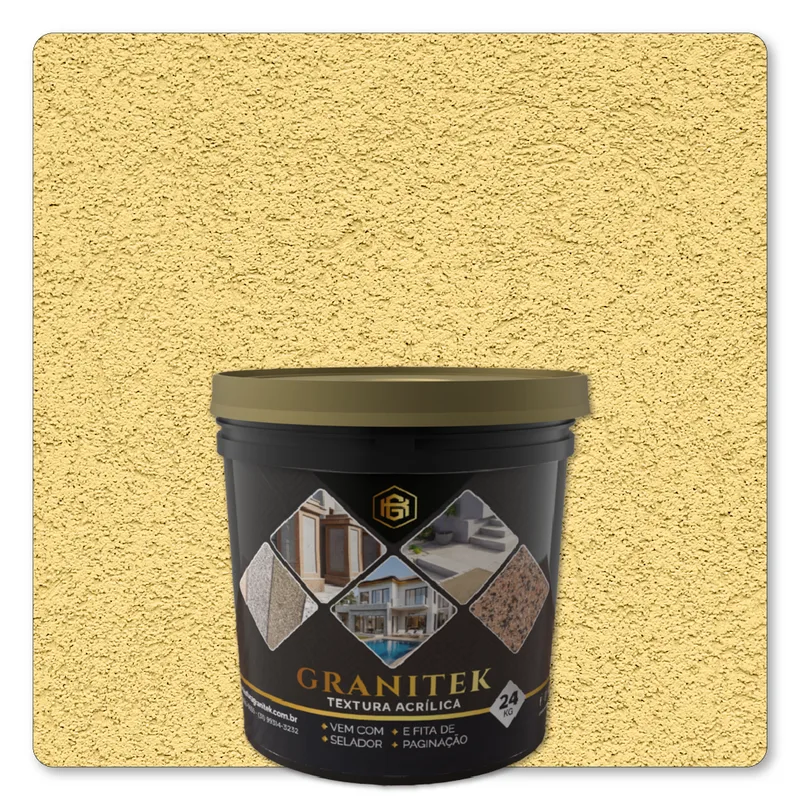 Granitek Liscatto Kit 24kg Amarelo Canario - embalagem