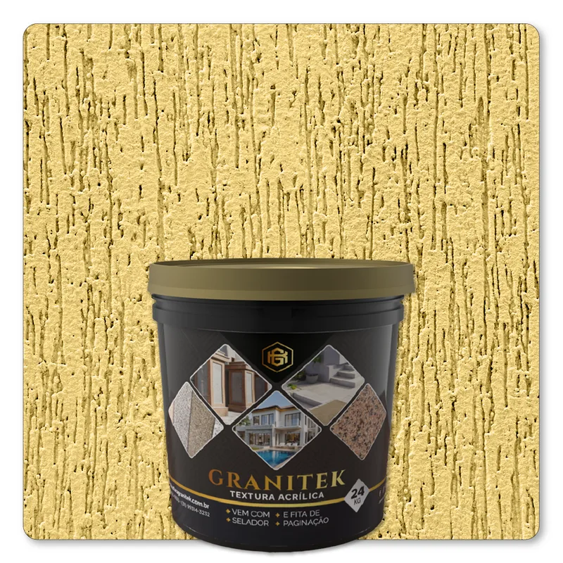 Granitek Raspatto Kit 24kg Amarelo Canario - embalagem