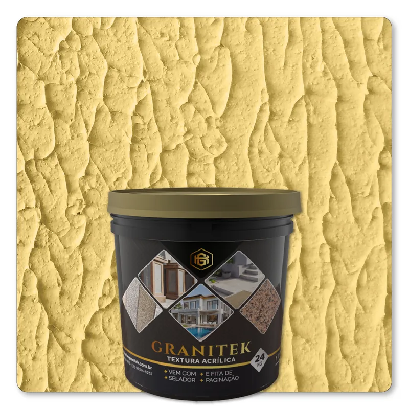 Granitek Abstratto Kit 24kg Amarelo Canario - embalagem