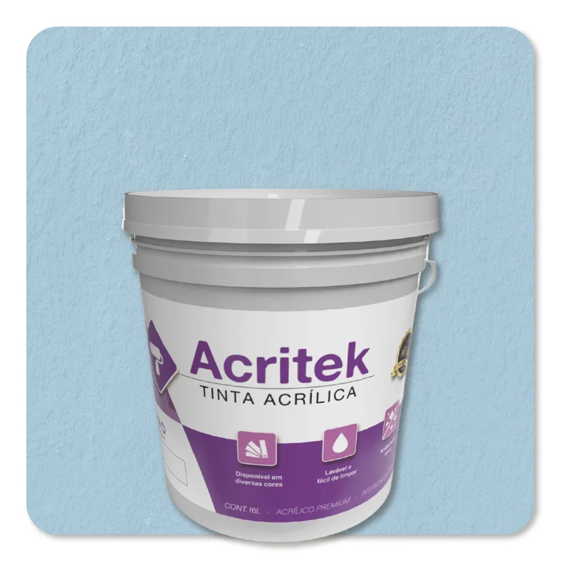 Acritek Balde 16L Azul Sereno - embalagem