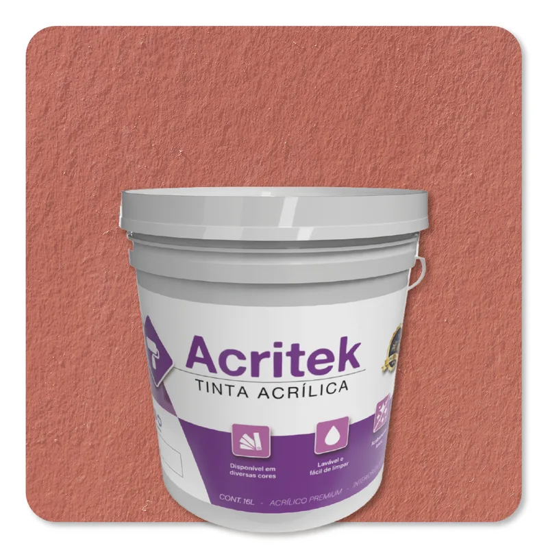 Acritek Balde 16L Terracota - embalagem